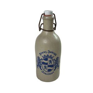 Altenmunster Franz Joseph Jubelbier  Stoneware Beer Bottle u Salt Glazed German